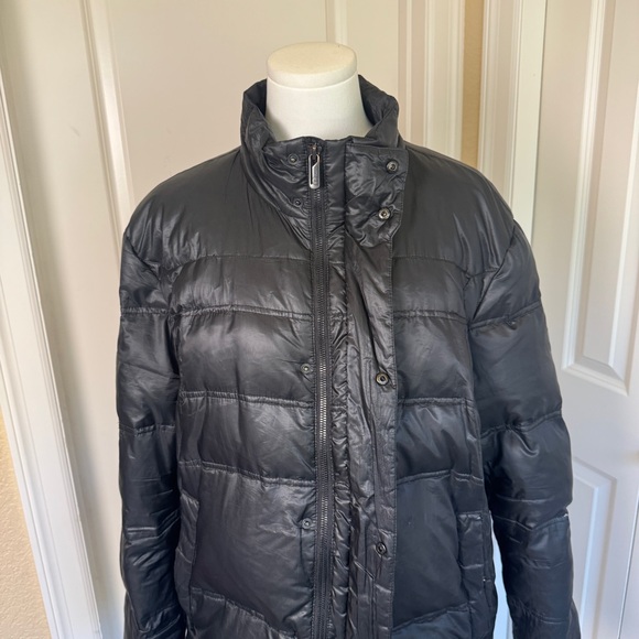 Tech by Tumi Black Puffer Jacket Men’s Large Zip Chest Pocket Lightweight - Picture 3 of 16